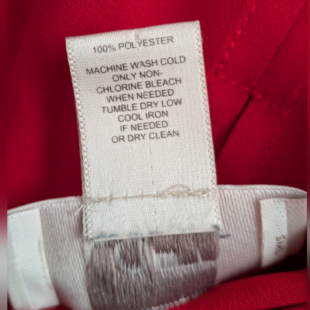 Red Ruffle Sleeve Blouse - Picture 7 of 8